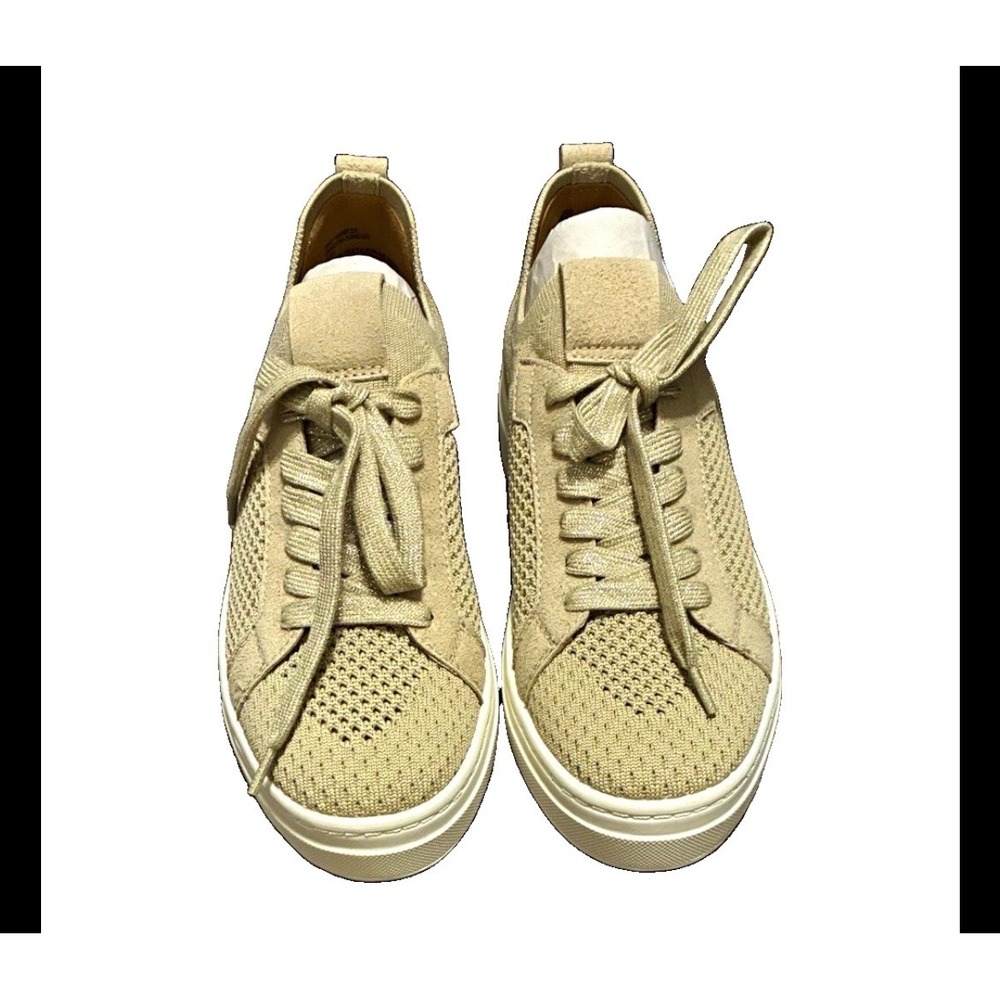 White Mountain Womens Taupe Knit Lace Up Sneakers 990451723 Size 6 NEW